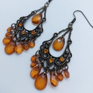 ⭐2 for $10⭐ Orange chandelier earring